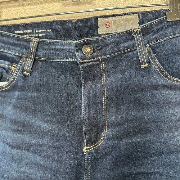 AG Dark Wash Prima Ankle Cigarette Leg Contour 360 Jean 31R - Picture 5 of 16